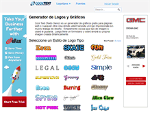 Tablet Screenshot of es.cooltext.com
