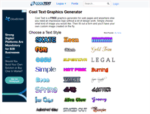 Tablet Screenshot of cooltext.com
